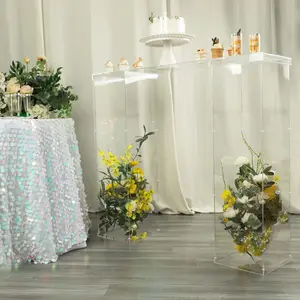 Acrylic Connector Plate 46"x12" Rectangular Table Top Bridge Clear - 4mm Thick with Protective Film