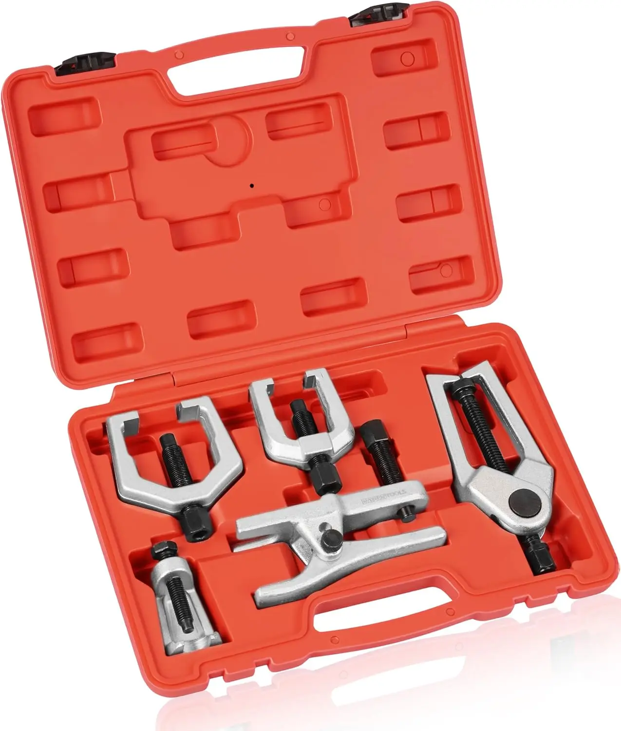 5pcs Professional Front End Service Tool Kit, Pitman Arm Puller, Ball Joint Separator Tie Rod Remover Tool