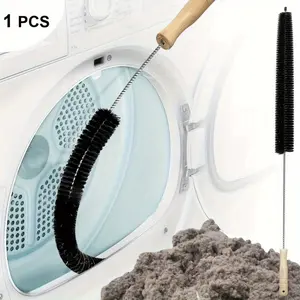 1pc short-handled multi-functional radiator cleaning brush, with wooden handle, nylon bristles for effectively removing dust and lint, highly suitable for ventilation outlets, air conditioners and outdoor water tanks