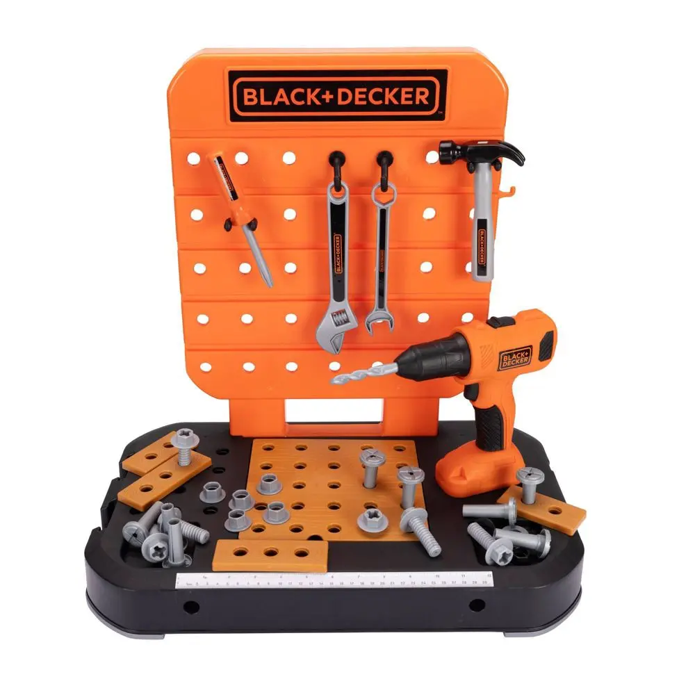 BLACK+DECKER Tabletop Workbench for Preschool Pretend Play Tool Set Ages 3 & Up