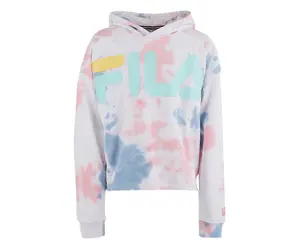 Fila Cropped Tie Dye Hoodie Girls Active Hoodies