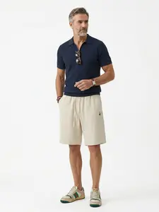 Men’s Linen Drawstring Shorts – Breathable Summer Casual Shorts, Loose Fit Lightweight Beach Shorts with Elastic Waist