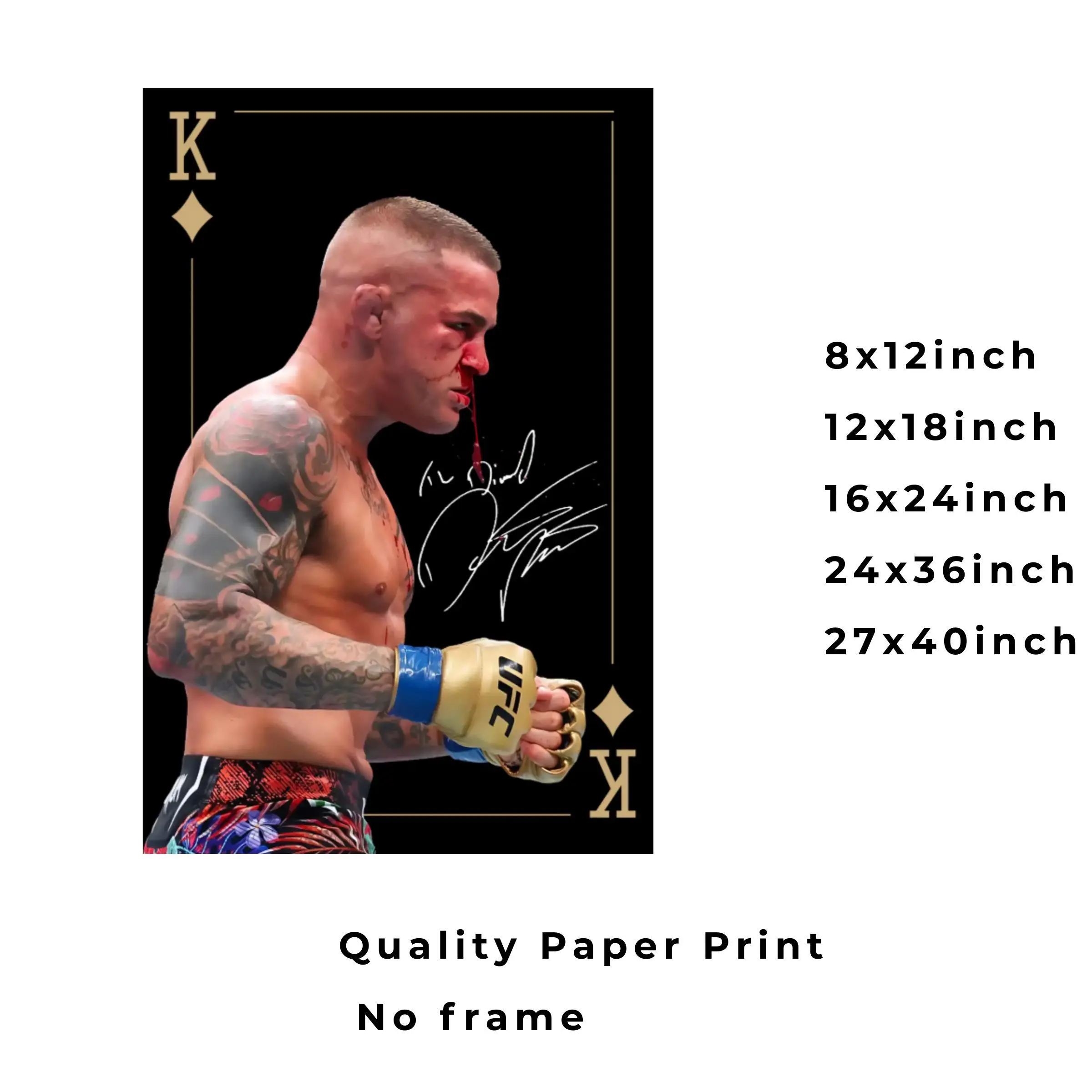 Dustin P Dustin Poirier Poster, American Fighter Poster, Motivational, UFC ...