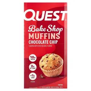 Quest Nutrition Bake Shop Muffins, Chocolate Chip , 8 Muffins, 2.01 oz (57 g) Each