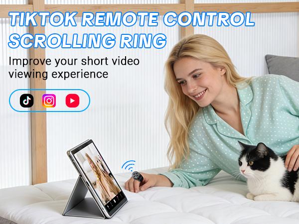 PUTARE Scrolling Ring for TikTok, Wireless Remote Control Page Turner for iPhone Android, Phone Video Scroller, Page Turner for Kindle App, Camera Shutter Remote for Selfies, Short Videos, E-Books SummerWins PUTARE Scrolling Ring for TikTok, Wireless Remote Control Page Turner for iPhone Android, Phone Video Scroller, Page Turner for Kindle App, Camera Shutter Remote for Selfies, Short Videos, E-Books SummerWins
