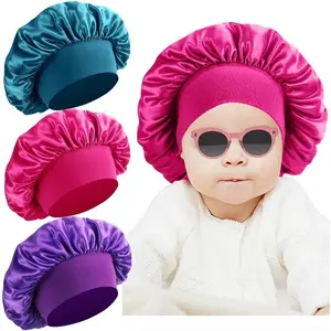 BY-LKCP034  3 Pcs Baby Bonnets for Sleeping,Silk Sleep Cap for Baby Girls and Boys