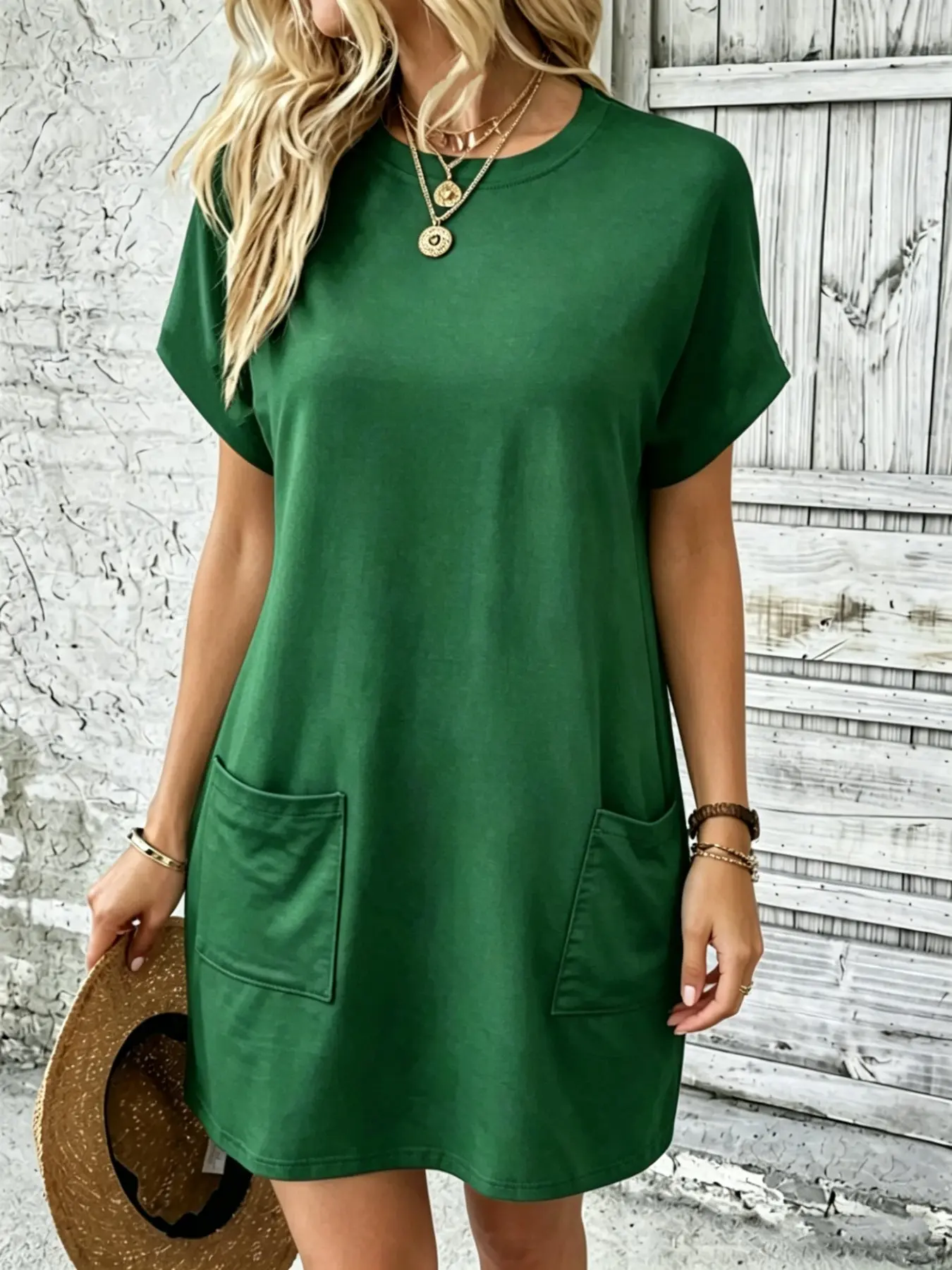 Effortless Loose Minimalist T-Shirt Dress, Ultimate Comfort Fabric, Perfect for Daily Wear, Casual Wear, Easy to Style