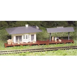 212 MAIN Ho Suburban Station DIY Assembly Model Kit - Figures Combo, Realistic Look Toy for Hobbyists