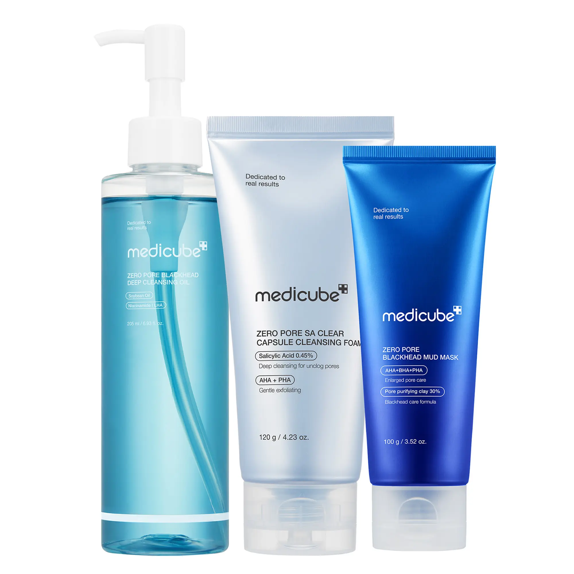 [medicube] Pore-fect SETㅣDeep Pore Cleansing, Gentle Exfoliating Foam Cleanser, Mud Clay MaskㅣExcess Sebum, Look of Blackhead Care, Korean Skincare