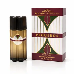 SUCHEL FOREVER VEGUEROS Men's Eau de Parfum (EDP Spray) - 100ml/3.4 fl oz, Bold Classic Masculine Fragrance, Long-Lasting Warm Aroma, Father's Day Gifts, Single Item for Everyday Wear, Special Occasions