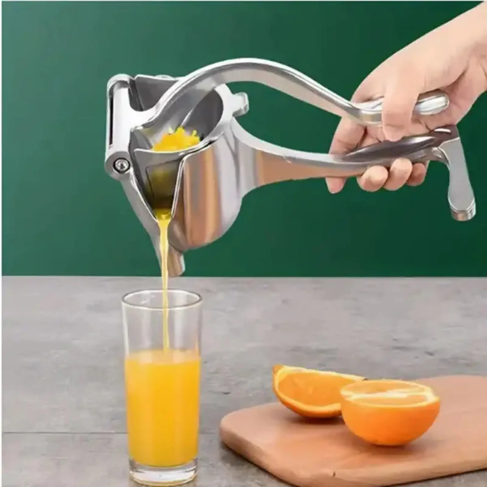 Aluminum Manual Fruit Juicer - Silent Efficient Lemon Juicer with Detachable Head, Multifunctional Handheld Kitchen Utensil, Portable for Smooth Juicing, Ideal for Kitchen Parties, Christmas Gifts, Fruit Press Juicer