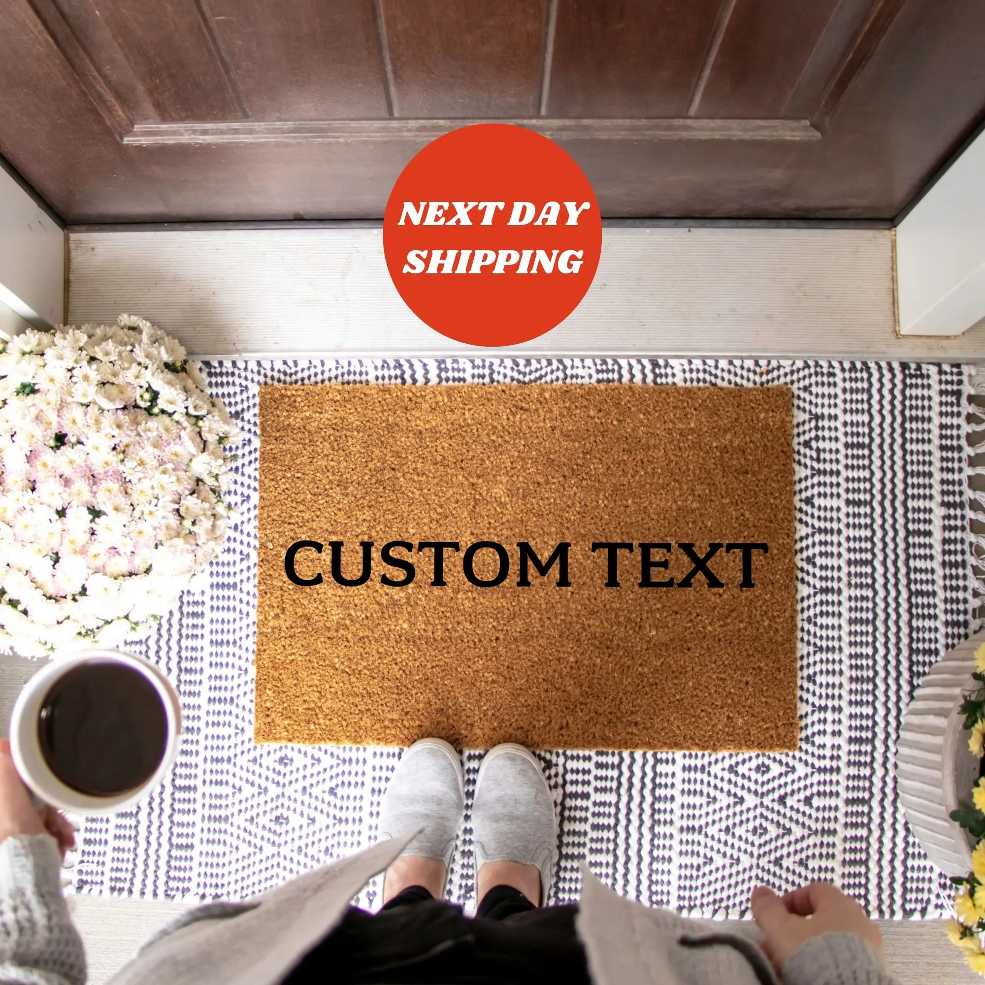Your Custom Text Doormat, Unique Personalized Gift, New Home Decor, Personalized Door Mat with Your Text, Welcome Doormat, Front Doormat, Housewarming Gift, Custom Doormat, Coir Doormat, Personalized Gift, Custom Gift