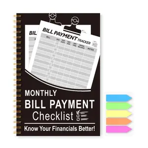 Bill Payment Tracking Plan Notebook, Spiral Bound Planner, Undated Financial Organization Notebook with Checklists, Payment Records, and Management Tools, Helps You Improve Your Money Management Skills