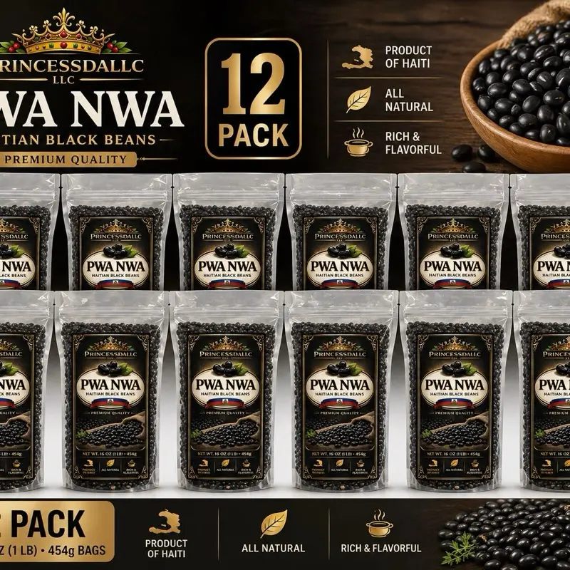 Pwa Nwa Haiti Black Beans wholesale 12 pack