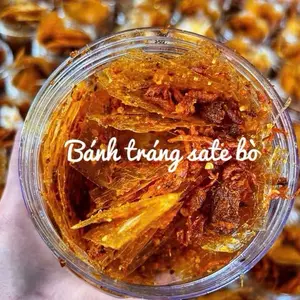 Spicy Seasoned Rice Paper Snack in Beef Flavor - Bag of 300 Grams, Easy on the Go Snack, Ideal for any occasion