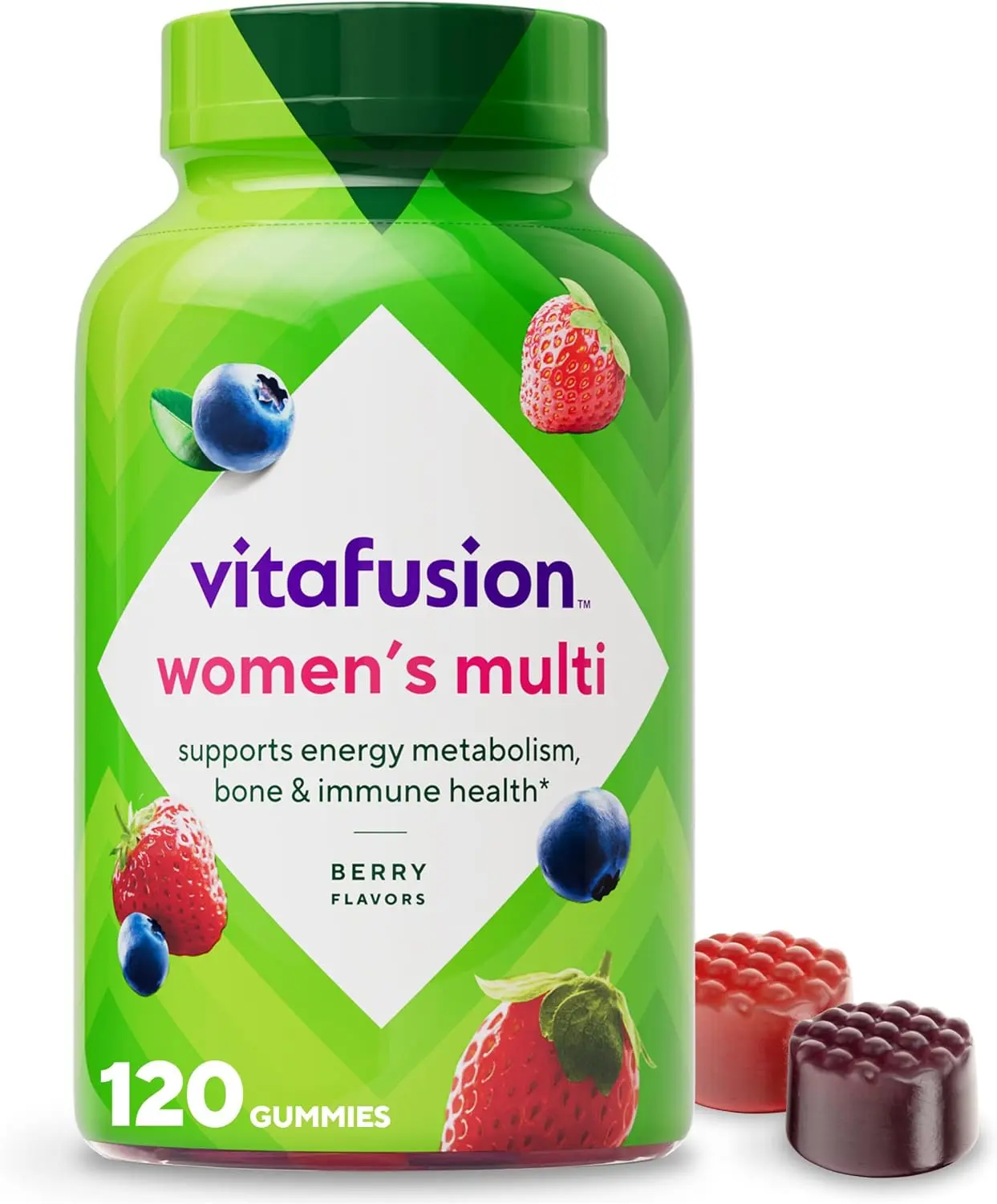 Vitafusion Women's Multivitamin Gummy | 120 Adult Gummies | with Vitamins A, B, C, D, E | Berry Flavor | Gluten and Dairy-Free Supplement
