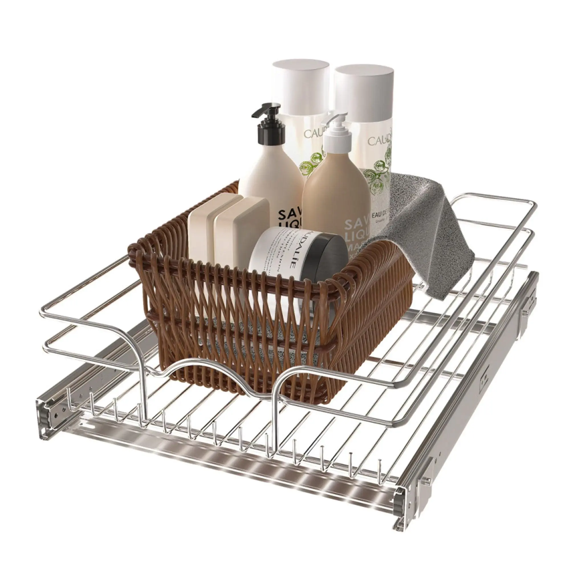 Rev-A-Shelf Kitchen Cabinet Pull Out Shelf Organizer, 15 x 20 In, 5WB1-1520CR-1