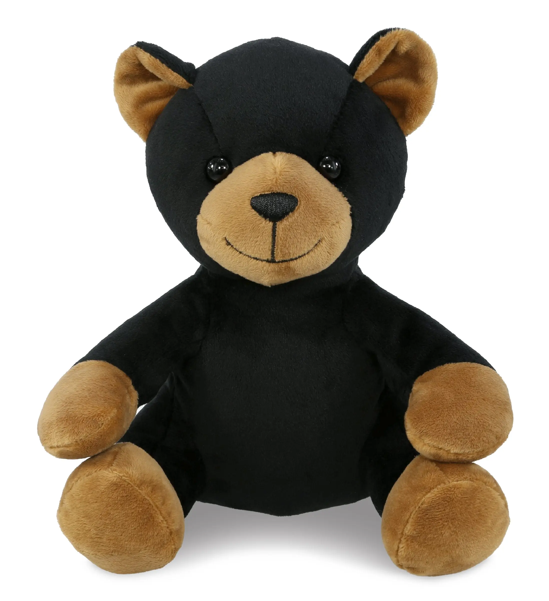 8" Black Bear Plush Stuffed Toy, Soft Fabric, Realistic Look, Cute Animal Aesthetic, Ideal for Imaginative Play, Suitable for Adults