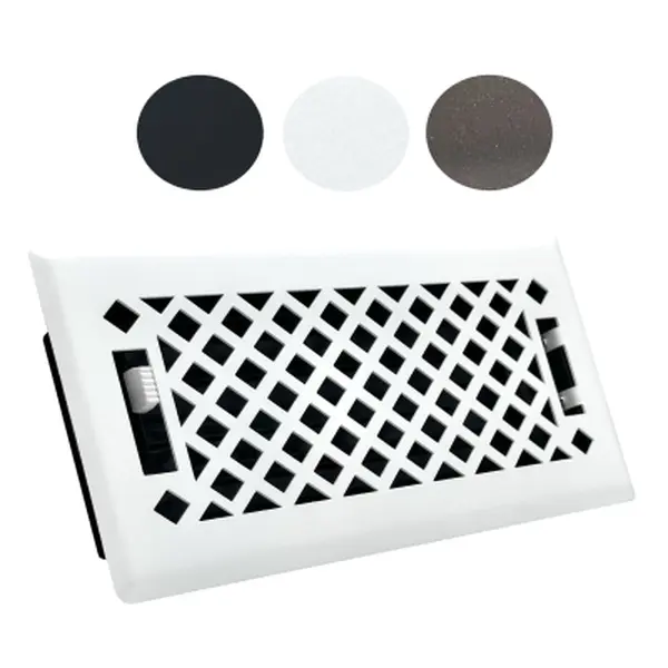 Sierra Grates Register, Heavy-Duty Lattice Pattern Walkable Floor Vent with Damper - 4-Pack
