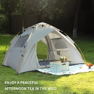【Outdoor Automatic Pop-Up Tent】Beach Tent Suitable for Fishing, Pesca, Beach Shade,  Double-Layer Tent for 2-3 People Portable for Hiking, Fishing, Hunting Lightweight Canopy
