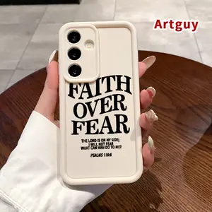 Religious Quotes Advanced fashion gift Case for Samsung S24 ultra plus S25 S23 S22 Ultra Plus Shockproof Full Camera Protection Durable slim Silicone Cover