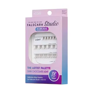 Falscara Studio Lash Palette - Dark Chocolate Light - 18 Volume Wisps