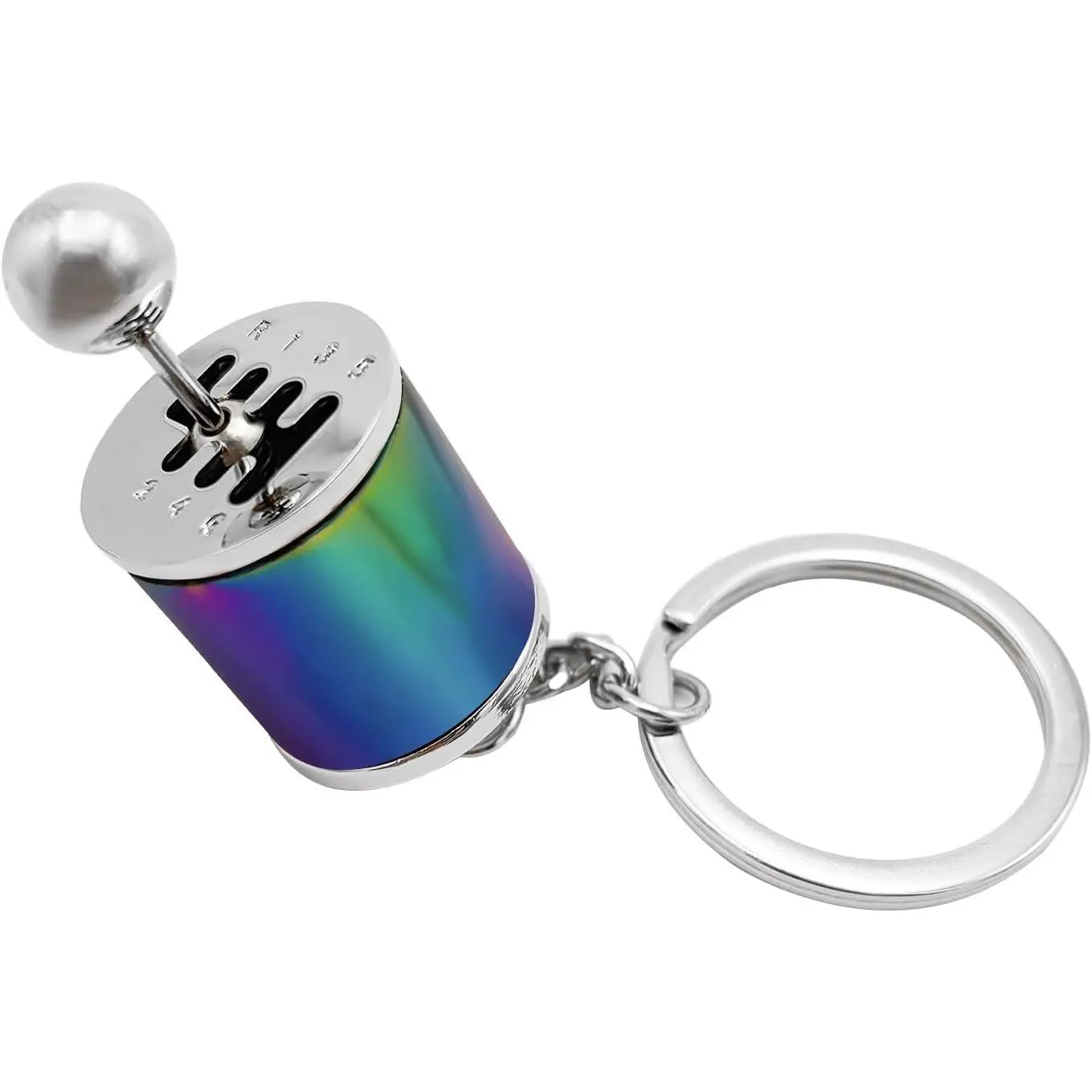 Shifter Gear , Creative 6 Speed Manual Transmission Shift Lever Keyring, Auto Gearbox Shifter Key Chain (Colorful)
