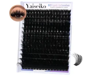 Fluffy Lash Clusters 300D Thick Long 12-25mm Volume Cluster Eyelash Extensions 224Pcs Wispy Individual Lashes D Curl Waterproof Eyelash Clusters Soft False Eyelashes DIY at Home, by Yaiseiko