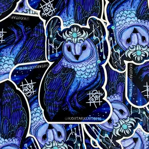 “Celestial owl” mate 3” vinyl sticker