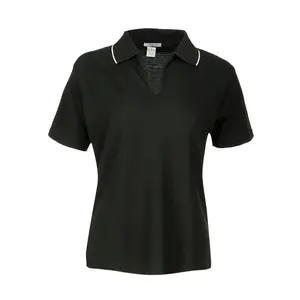 River's End Womens Ezcare Sport Short Sleeve Shirt Golf Casual Casual - Black