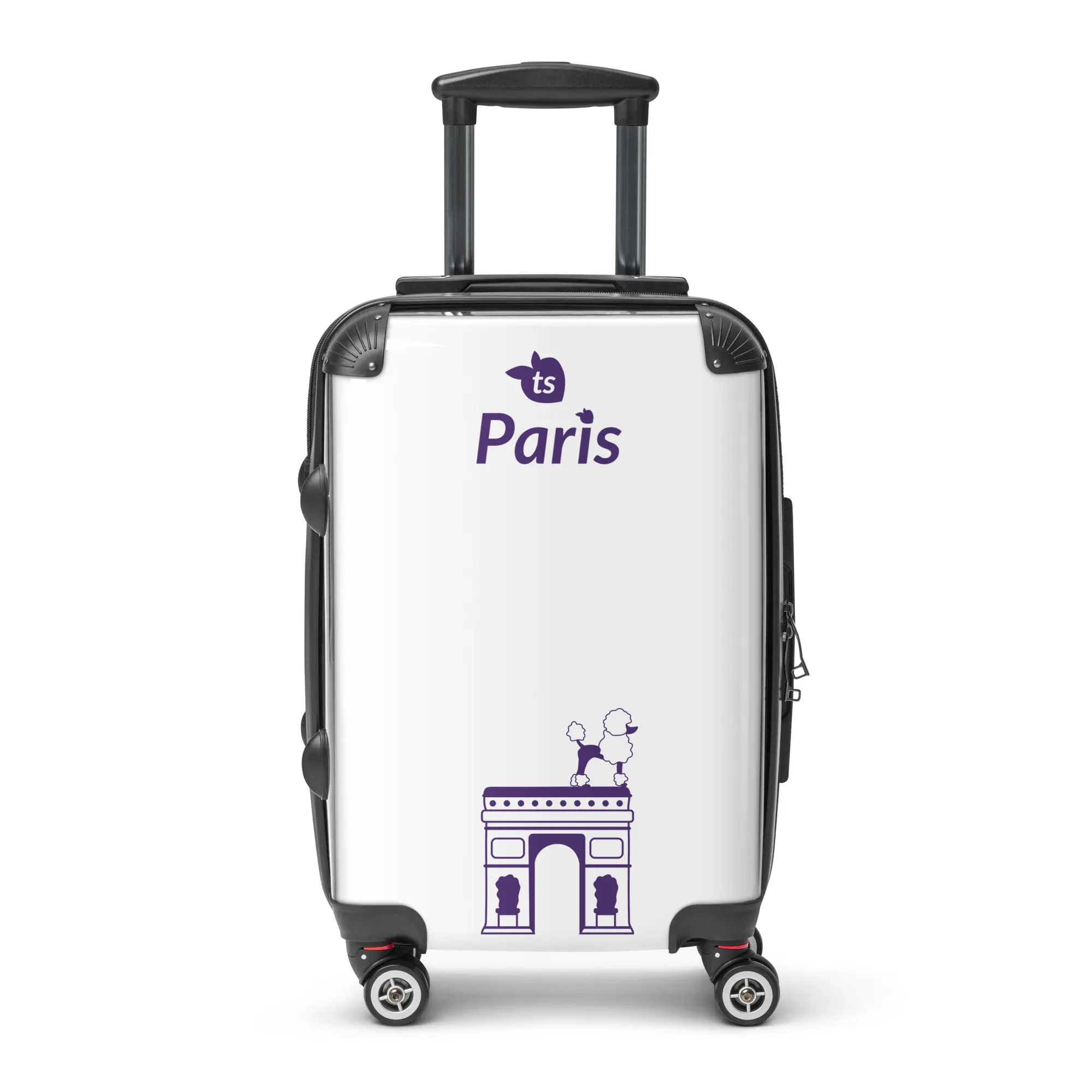 tsgabrielle • Paris Collection - Arc de Triomphe • Hard-Shell Suitcase • White • 3 Sizes • Premium 360° Dual-Wheel System & Ergonomic Handle