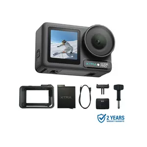 Xtra Edge Pro Action Camera, 4K Vlogging Camera with 1/1.3'' Sensor, 65ft Waterproof, Night View & Stabilization for Cycling, Diving, Sports Shooting