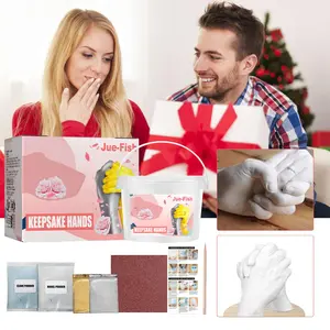 Couple Hand Model Making Kit Molds, 1 Set 3D Couple Hand Model Making Set, DIY Plaster Hand Model Making Kit for Anniversary and Festival, Handmade Gifts