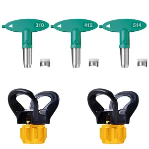 Airless Spray Tips Kit – 3 Low Pressure Tips (310/412/514) + 2 Tip Guards