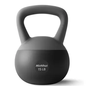 Soft Shell Kettlebell with Ergonomic Handle, Shockproof Adjustable Weight for Home Gym Strength & Core Training