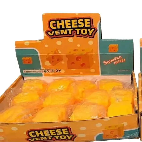 Mini Cheese Squishy Stress Relief Toy, Classic Novelty Toy for Kids & Teens