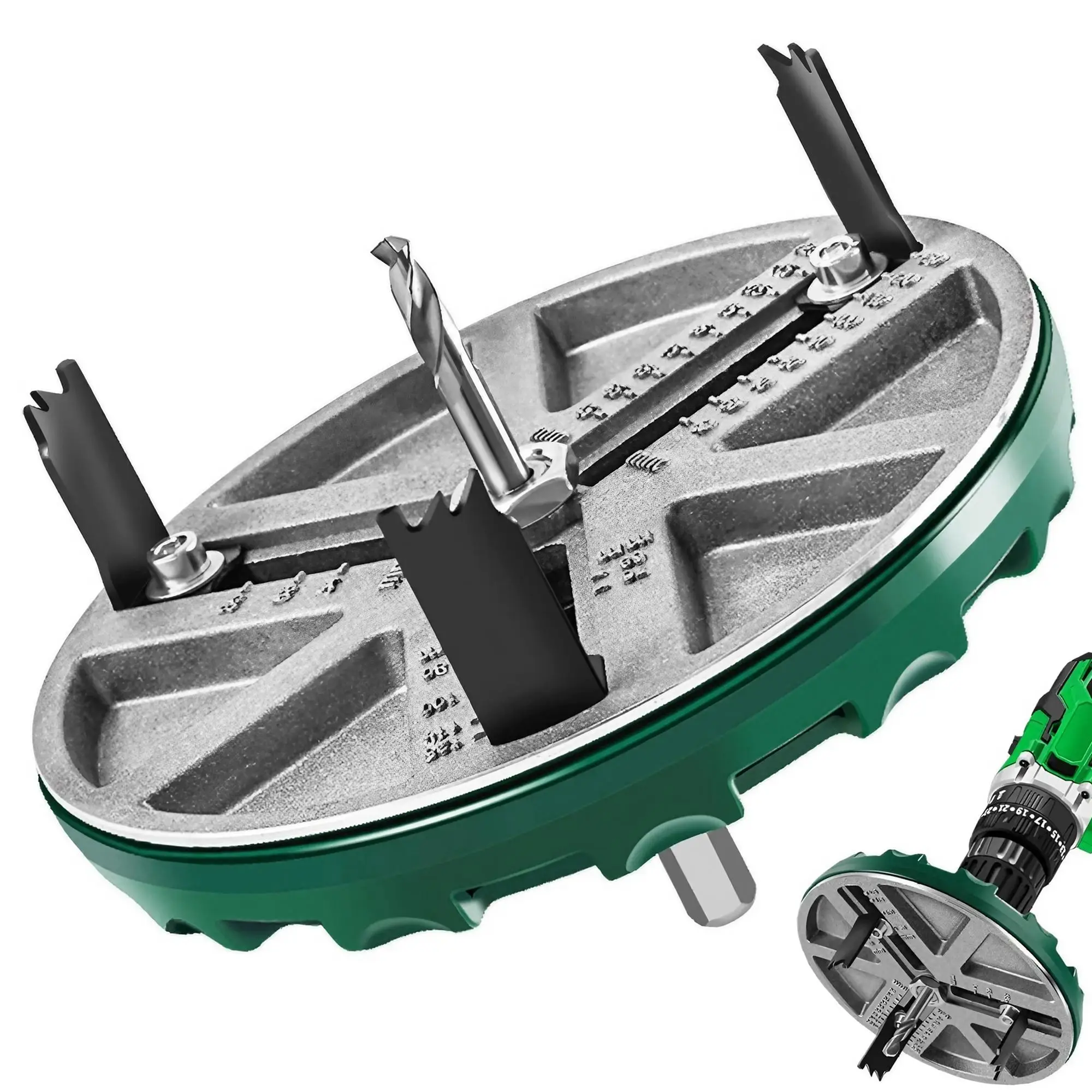 Adjustable Hole Opener, 45mm-130mm Round Hole Opener Tool, Replaceable Hole Opener for Cutting, Universal Power Tool Accessories, Hardware, Tools and