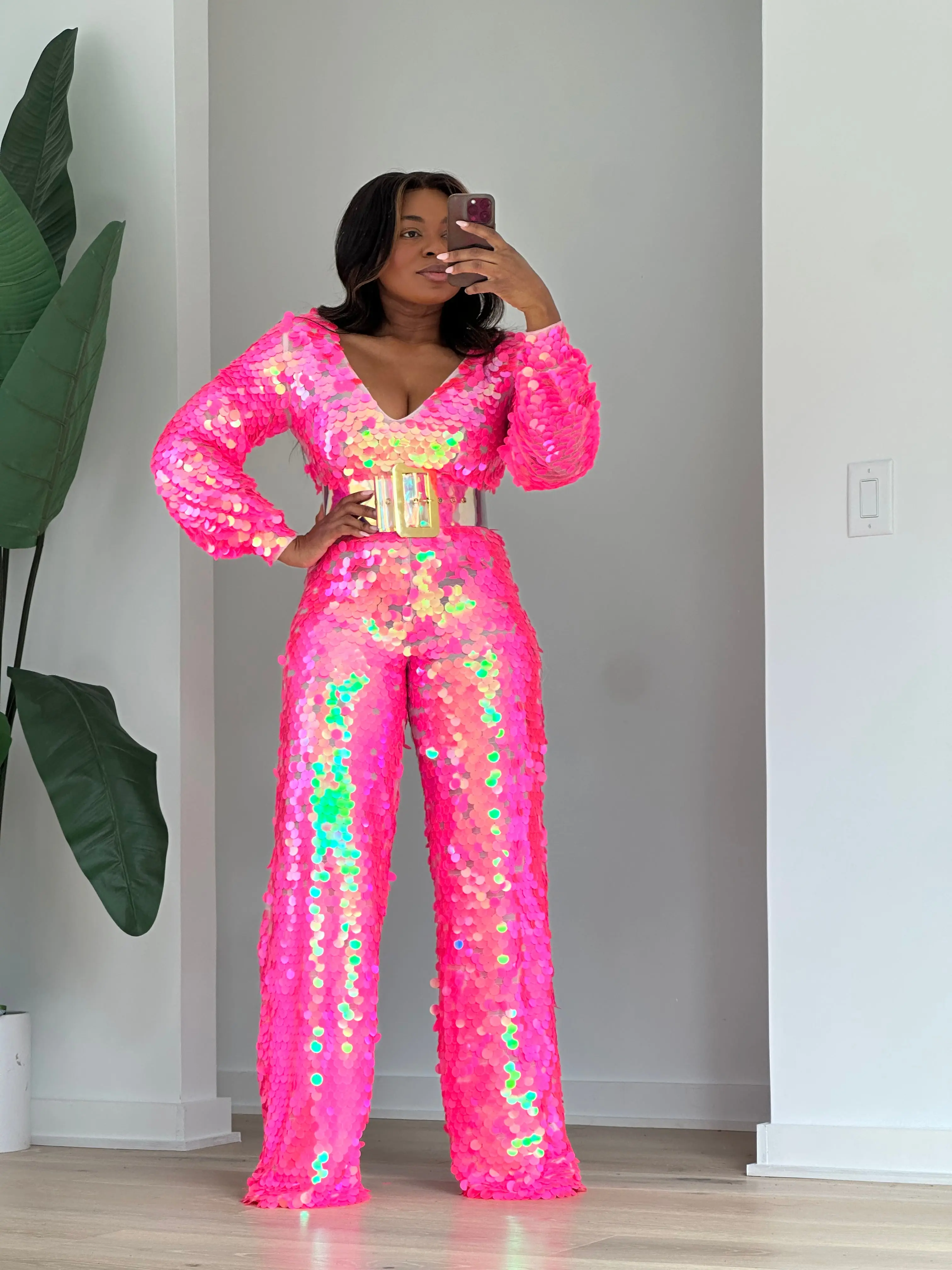 Custom Birthday Jumpsuit in Pink