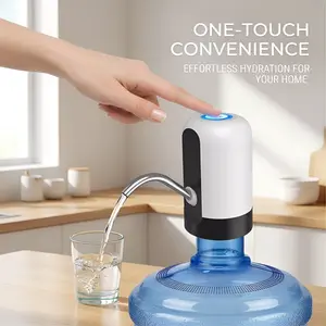 Pump, water dispenser, 5-gallon bottle bottom loading, portable USB charging automatic drinking mini kettle water dispenser, practical and stylish, fast water output, used for camping, kitchen, simplifying your drinking process, gift and personal use