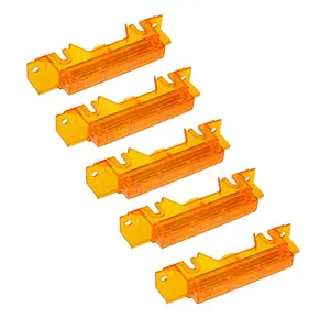 TORQUE 5PCS LED Roof Cab Marker Lights Assembly - Amber Lens, Waterproof, Reflective Running Lights Compatible with 2003-2020 Volvo VNL VNM and 2004 VN Trucks - 12V Top Marker Lamps (TRL101)