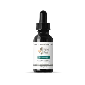 Fungi Days Clearly Balanced Days All-In-One 7-Mushroom Extract Blend Wellness Supplement Natural Immunity Healthcare Mushroom Supplement - Organic Dietary Edible