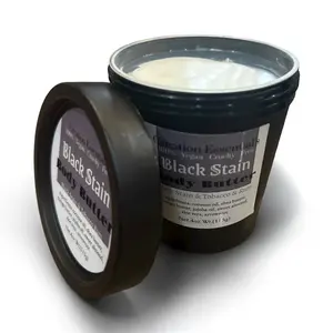 Black Stain Men's Body Butter - Organic Moisturizer with Shea Butter, Coconut Oil & Mango Butter for Deep Hydration & Scent