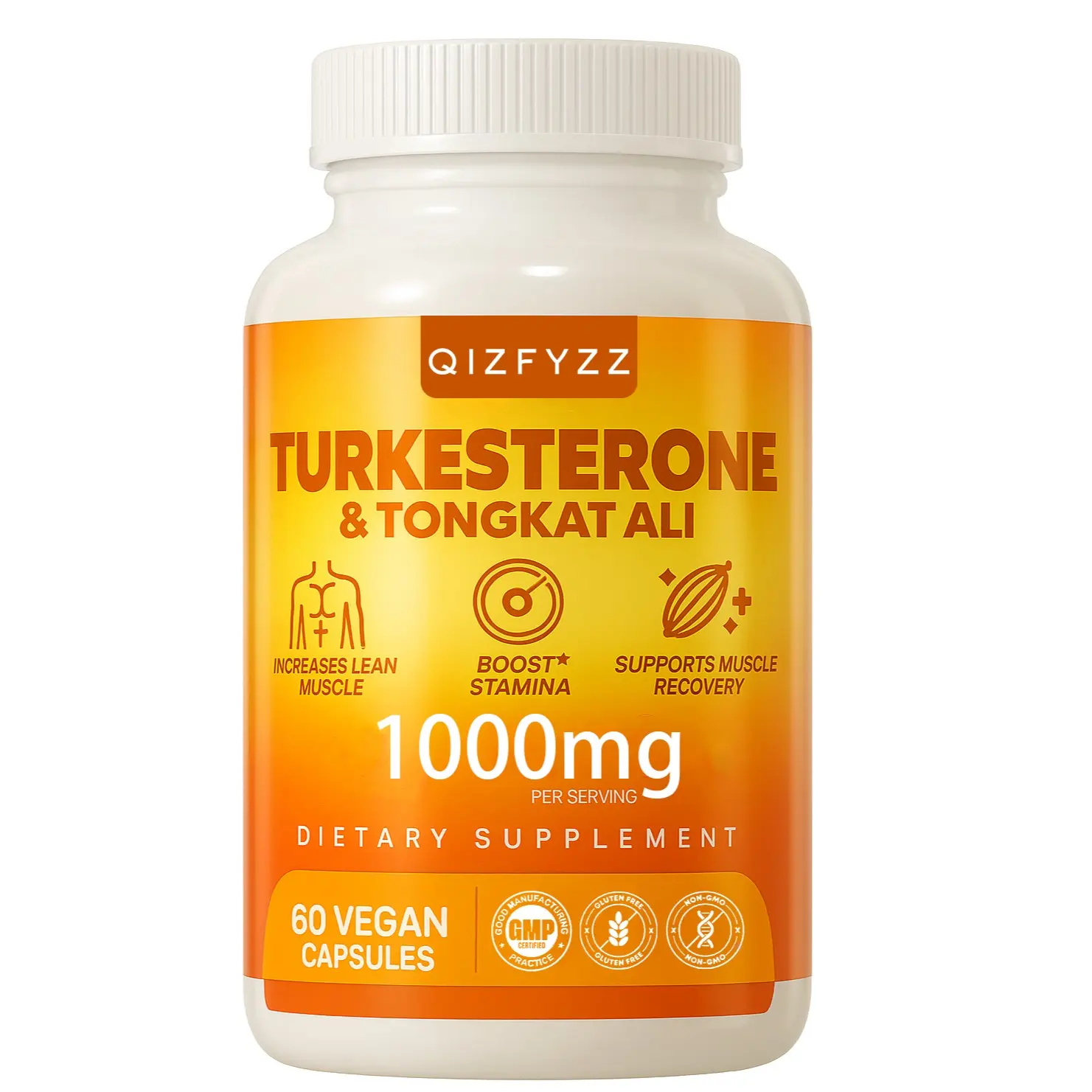 Turkesterone & Tongkat Ali Dietary Supplement Stack Capsules - 1000mg Multi-Ingredient, 500mg Ajuga Turkestanica Per Serving, Protein-Infused, Made for Gym Training & Daily Drive, Boosts Energy, Repairs After Hard Sets, 60 Caps, Made in USA, Adults, Fitne