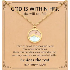 Moving Mountains Mustard Seed Faith Necklace, Inspirational Christian Gifts for Teen Girls & Women Gift
