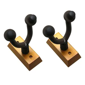 2 Lot Guitar Wall Mount Hanger Stand Holder Hooks Display Acoustic Electric Bass