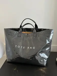 Fashion Newspaper Pattern Tote Bag, Large Capacity Lightweight Shoulder Bag, Casual Trendy Versatile High-quality Daily Commuting Bag, Girl Fashionable Shopping Bag