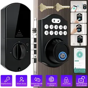 Cerradura De Puerta Inteligente Manija Teclado Huella Digital Entrada Sin Llave