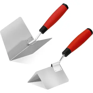Drywall Corner Trowel 2 count, 4-1/2'' Inside & Outside Stainless Steel Corner Finishing Tools for Drywall,  for Smoothing and Shaping Corners, Ideal for DIY and Professional UseQuesear