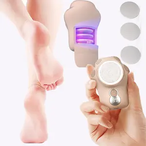 foot electric Callus Remover,3-Speed  Rechargeable Electronic Pedicure Tool with UV Sanitizing,,3 Grinding Heads,Waterproof Scrubber for Dead,Hard Cracked Dry Skin,Manicure,Nail Care,Cuticle foot file sander remover kit foot scrubbersummer