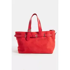 Fame Faux Leather Buckle Strap Tote Bag – Chic Structured Work-to-Weekend Carryall